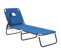vidaXL Bain de soleil pliable Tissu Oxford et acier revêtu par poudre