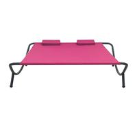 vidaXL Bain de soleil tissu rose