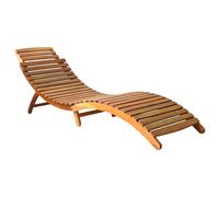 vidaXL Bains de soleil 2 pièces avec coussins en bois massif d'acacia