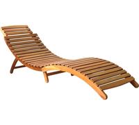 vidaXL Bains de soleil 2 pièces avec coussins en bois massif d'acacia