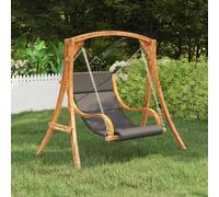 vidaXL Chaise longue suspendue sans support de balançoire avec coussin Bois de bug massif
