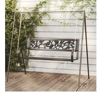 Balançoire hollywoodienne 125 cm acier et plastique noir