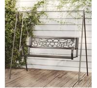 Balançoire hollywoodienne 125 cm acier et plastique noir