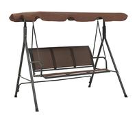 vidaXL Balancelle de jardin avec auvent Café