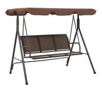 vidaXL Balancelle hollywoodienne avec toit brun café