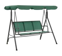 vidaXL Balançoire hollywoodienne 170 cm Textilène et acier Vert