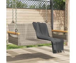vidaXL Balancelle gris 109x62x40 cm résine tressée chaise suspendue siège de balançoire chaise suspendue en rotin chaise 368144