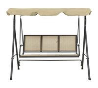 vidaXL Balancelle hollywoodienne avec toit gris anthracite et sable