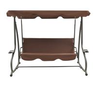 vidaXL Balancelle hollywoodienne avec toit solaire brun café