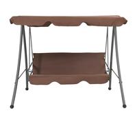 vidaXL Balancelle hollywoodienne avec toit solaire brun café