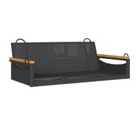vidaXL Balancelle Noir 109x62x40 cm résine tressée, Chaise Suspendue, siège de balançoire, Chaise Suspendue en rotin, Chaise hamac