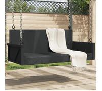 vidaXL Balancelle noir 119x56x48 cm résine tressée, chaise suspendue, siège de balançoire, chaise suspendue en rotin, chaise 365625