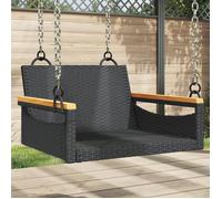 vidaXL Balancelle noir 63x62x40 cm résine tressée 368161