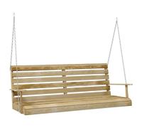 vidaXL Balancelle Siège de Balançoire de Jardin Banc Suspendu de Patio Terrasse Balcon Extérieur 155x65x60 cm Bois de Pin Imprégné