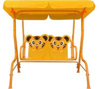 vidaXL Balançoire hollywood pour enfants jaune 115 x 75 x 110 cm Tissu