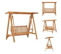 vidaXL Balançoire hollywoodienne 170 cm bois massif teck - Balançoires hollywoodiennes