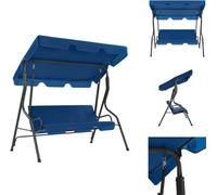 vidaXL Balançoire hollywoodienne bleu foncé 170×110×153 cm Tissu - Balançoires hollywoodiennes