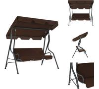 vidaXL Balançoire hollywoodienne café brun 170×110×153 cm - Balançoires hollywoodiennes