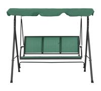 vidaXL Balançoire hollywoodienne Vert 170 cm Textilène et acier