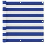vidaXL Balkonscherm 90x500 cm oxford stof wit en blauw134918 Blanc G