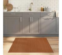 vidaXL Tapis Carré Marron 100x100 cm Bambou, Tapis de Salon, Tapis de Cuisine, Tapis carré, Tapis de Chambre à Coucher