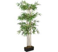 vidaXL Bambou Artificiel 1216 Feuilles, Arbre avec Pot en Plastique, Fausse Plante, Decoration d'Entrée Salon Bureau Jardin Patio, 180 cm Vert Vert G