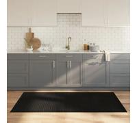vidaXL Tapis rectangulaire en bambou noir 100 x 200 cm