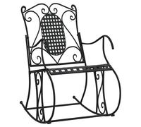 Vidaxl Banc À Bascule 84 Cm Noir Acier Noir
