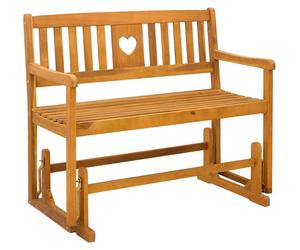 vidaXL Banc à bascule de jardin Naturel 110 x 59 x 97 cm Bois massif d'acacia