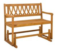 vidaXL Banc à bascule de jardin Naturel 110 x 59 x 97 cm, Mobilier de jardin rustique, sièges extérieurs, banc de jardin, balançoire en acacia, détente sur la terrasse
