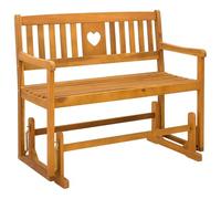 vidaXL Banc à bascule de jardin Naturel 110 x 59 x 97 cm, Mobilier de jardin rustique, sièges extérieurs, banc de jardin, balançoire en acacia, détente sur la terrasse