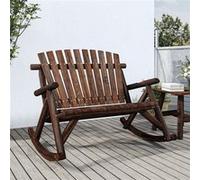 vidaXL Banc de jardin à bascule 2 places 123×96×102 cm en bois massif épicéa