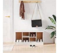 vidaXL Banc à chaussures ALTA blanc 100x35x45 cm bois massif de pin 353932 Blanc G