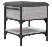 vidaXL Banc à Chaussures, Banquette de Rangement avec Siège, Meuble à Chaussures avec Coussin, Moderne, Sonoma Gris 42x42x45 cm Bois d'Ingénierie