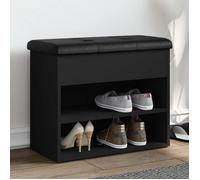 vidaXL Banc à Chaussures, Meuble de Rangement avec Coussin, Banc de Couloir avec Étagère Entrée Salon Intérieur, Moderne, 835097