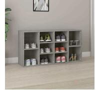 vidaXL Banc à chaussures Sonoma gris 103x30x55 cm Bois d'ingénierie