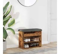 VidaXL Banc à chaussures - Vieux bois
