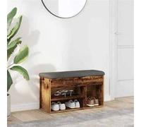 vidaXL Banc à chaussures vieux bois 82x32x45,5 cm bois d'ingénierie, banc, banc de rangement, siège de couloir 857627 Marron