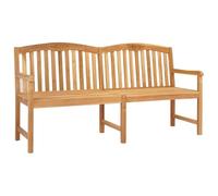 vidaXL Banc à roses fait à la main - Naturel - 150 x 60 x 90 cm - En teck massif - Banc de jardin pour arrière-cour - Assise rustique - Bois stable - Beige relaxant pour l'extérieur