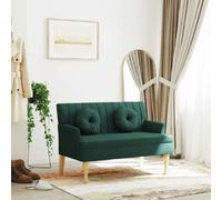 vidaXL Banc avec coussins vert foncé 113x64,5x75,5 cm tissu