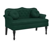 vidaXL Banc avec Coussins Vert foncé 120,5x65x75 cm Velours