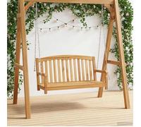 vidaXL Banc à bascule, 114 x 61 x 61,5 cm, bois massif teck, finition naturelle