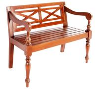vidaXL Banc Batavia 98 cm Bois d'acajou massif Marron foncé