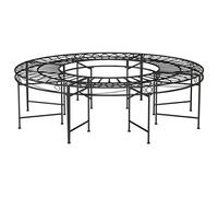 vidaXL Banc Circulaire Tour d'arbre Ø160 cm Noir Acier