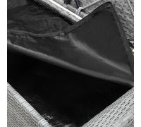 vidaXL Banc coffre avec support Gris 138 cm Poly rotin