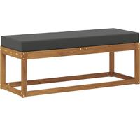 vidaXL Banc coffre d'extérieur en bois massif d'acacia, finition naturelle et anthracite