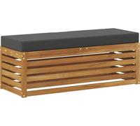 vidaXL Banc coffre en bois massif d'acacia, couleur naturelle et anthracite