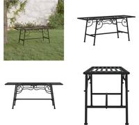 vidaXL Banc d'arbre 110 cm Noir Acier - Banc d'arbre - Banc - Banquette