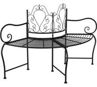 vidaXL Banc d'arbre 150 cm noir acier