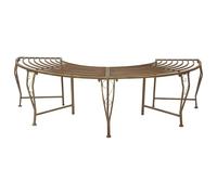 vidaXL Banc d'arbre 4-Nombre de Places 160 x 80 x 44 cm Acier, Banc élégant pour extérieur, en Acier résistant aux intempéries, mobilier Moderne pour terrasse et Jardin